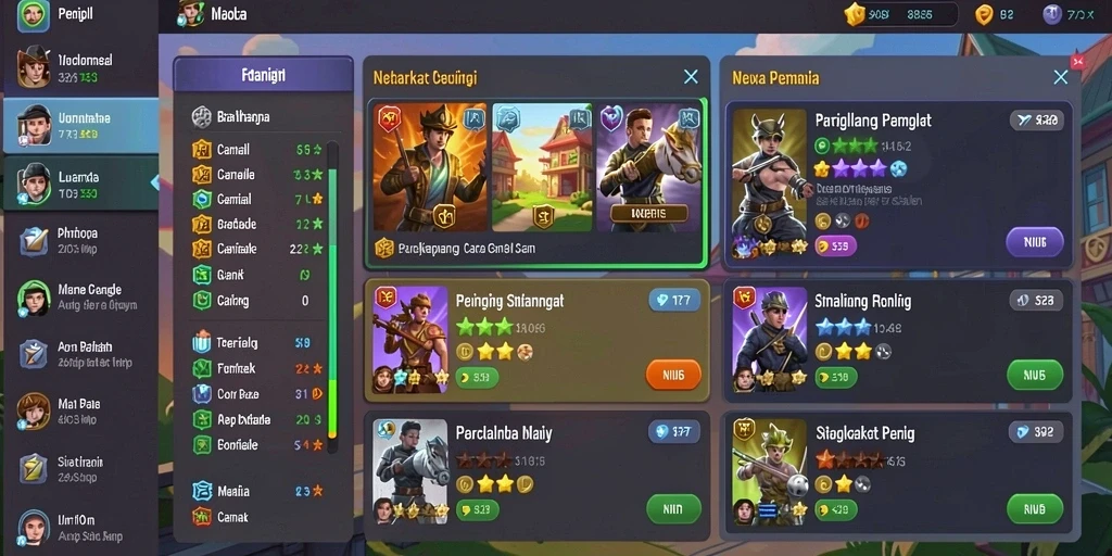 Misi harian yang menantang dan seru.